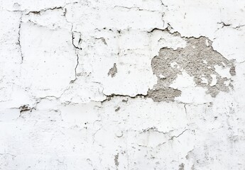 Obraz premium White Concrete Wall Texture With Cracks