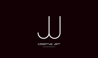 JU, UJ, J, U abstract letters logo monogram
