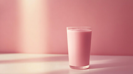 Soft Pastel Smoothie in Simple Glass