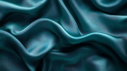 Fototapeta premium Color of dark teal background with soft glossy texture