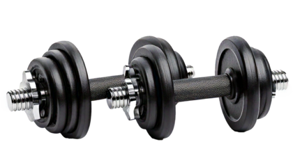 Set of dumbbell isolated on a white background transparent png