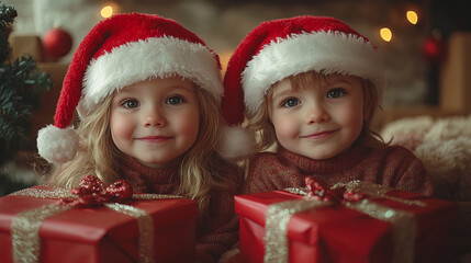 Festive Moments: Sisters Enjoying Christmas Together
