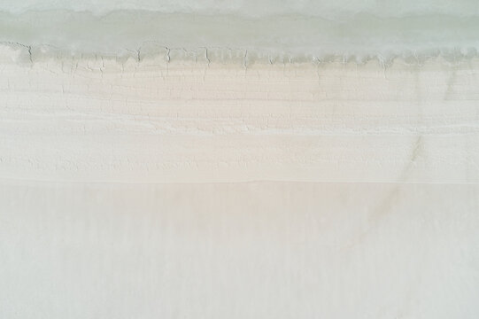 Texture of the dry surface on a salt lake in Western Australia.