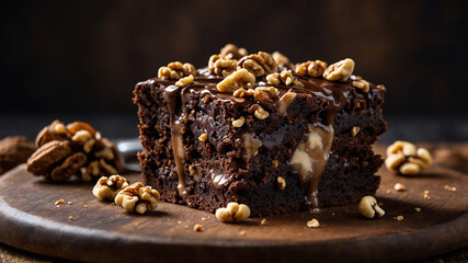 delicious looking image of pancakes with berries and flowing honey on it, mouthwatering food photography concept