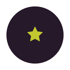 Green circle with a white star in the center, symbolizing excellence and achievement.