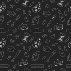 school supplies pattern, education seamless pattern, doodle school seamless pattern, hand drawn education pattern background, doodle school background