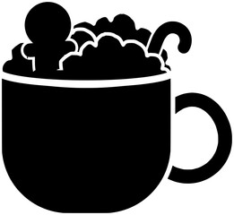 drink illustration food silhouette brown logo coffee icon cocoa outline chocolate chismast tree branch cacao dessert beverage milk sweet shape and vector graphic background