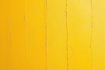 Fototapeta premium Vibrant yellow textured wall with vertical streaks, adding a fresh and cheerful ambiance to any space. Perfect for design projects and backgrounds.
