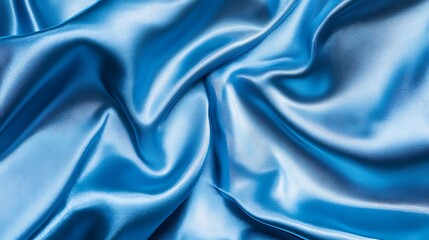 Fototapeta premium Background of bright blue color with satin-like smoothness