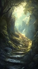 Mystical Forest Stairway