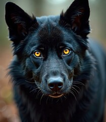 Fototapeta premium portrait of a black dog