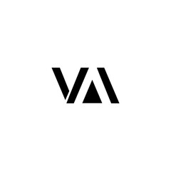 AV, VA Abstract Letters Logo Monogram