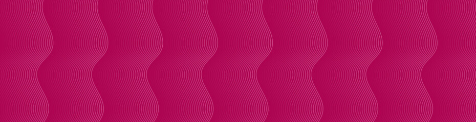 Abstract background with lines and waves. Web banner size. Element for design isolated. Vector background for brochure, booklet, flyer, poster. Pink gradient