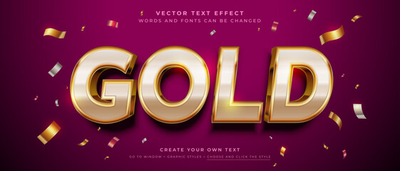 Shiny gold text effect on abstract background