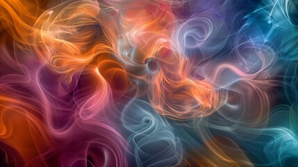 Obraz premium Abstract colorful swirls of color, swirling colors in the background, smoke effect.