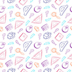 school supplies pattern, education seamless pattern, doodle school seamless pattern, hand drawn education pattern background, doodle school background