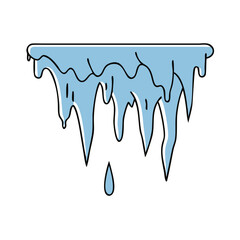 vector art,  flat illustration icicle icon