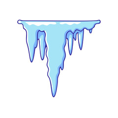 vector art,  flat illustration icicle icon