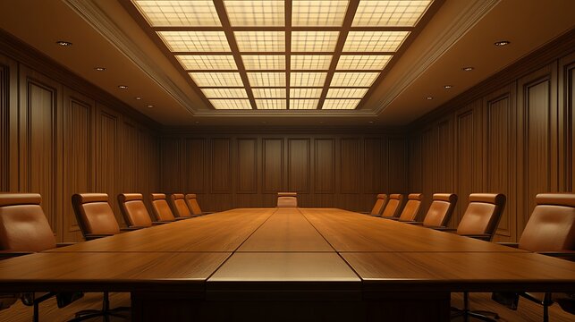 A collaborative meeting room where TQM strategies are reviewed, with text space on the right