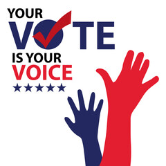 vote campaign flyer template vector