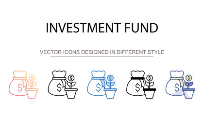 Fototapeta premium Investment Fund icon design with white background stock illustration
