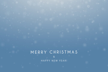 Snowflake design. Winter. Snowfall. White and blue. Scattered snowflakes. December theme. Snowy landscape. Hurricane. Christmas cards	