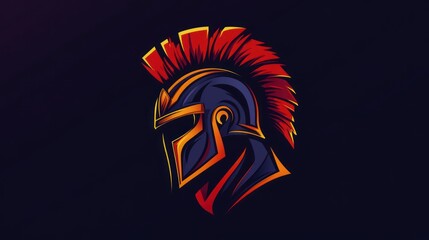 Spartan Helmet Logo Design