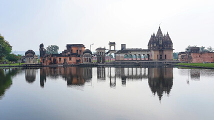 View of an ancient 12th-century Chandela dynasty temple dedicated to Lord Shiva, located in Ramnagar, Chitrakoot, Uttar Pradesh