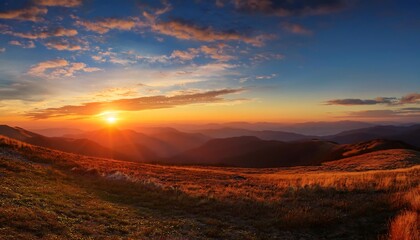 Sunset view with warm colors