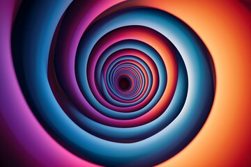 Obraz premium Colorful spiral design with vivid hues creating a mesmerizing effect