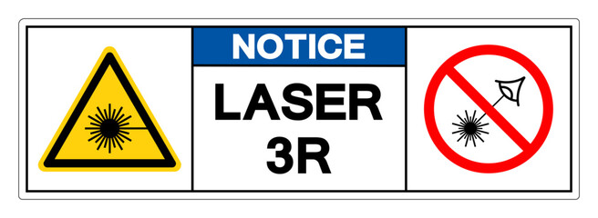 Notice Laser 3R Symbol Sign ,Vector Illustration, Isolate On White Background Label. EPS10