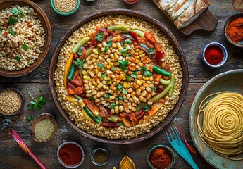 Mediterranean Cuisine: Spiced Millet, Barley, & Vegetable Feast