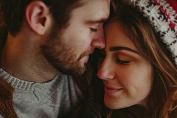 Obraz premium Generative AI Image of Cozy Couple in Love Spending Quality Time Together at Home