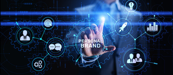 Personal branding brand development business education concept.