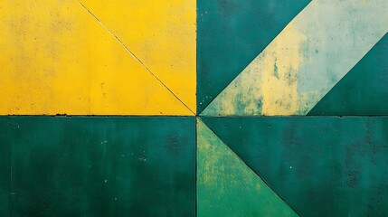 Abstract yellow and green geometric texture for creative backgrounds