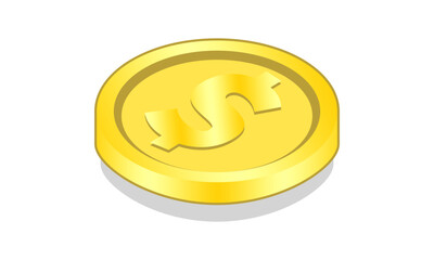 Gold coin illustration design vector