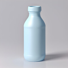 3d rendering of a drinking bottle with a blank label