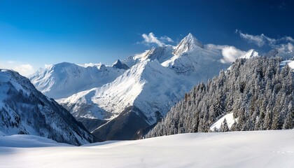 Stunning panoramic view of the Swiss Alps from the top of the Schilthorn mountain in the Jungfrau region of the country