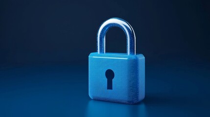 Fototapeta premium The artwork illustrates a secure lock that is visually integrated with binary code, emphasizing the importance of data security and protection