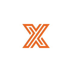 Geometric Letter X Logo design vector template