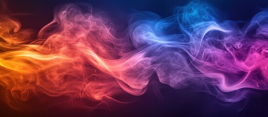 Fototapeta premium Abstract Smoke Design With Blue, Red, and Yellow Colors