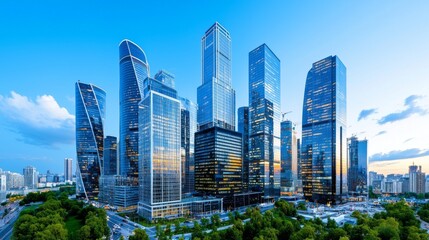 Obraz premium Sustainable urban management using renewable energy.