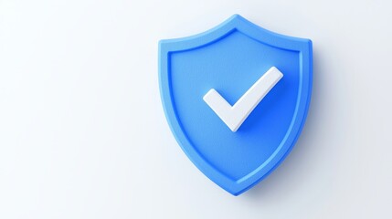 Cybersecurity assurance, trusted protection, and data security concept represented by a digital shield. The shield has a checkmark in the center, which symbolizes cybersecurity assurance, trusted