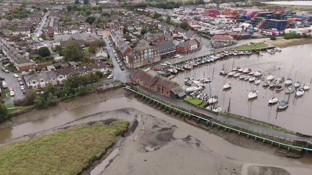 Drone Orbit of Eling Tide Mill in Southampton