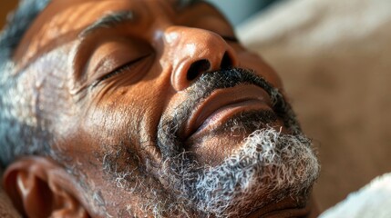 Naklejka premium Man enjoying a relaxing spa experience with a healing massage, focusing on wellness, tranquility, and rejuvenation during a vacation