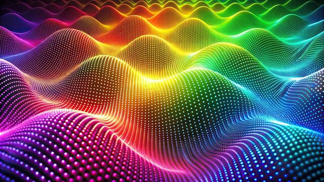 Abstract quantum rainbow textured wave function background