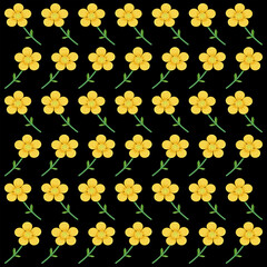 abstract wall sun flower creeper forest grass seamless pattern art background design vector