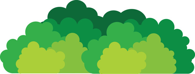 Green bush flat illustration. Bushes vector. Illustration of bushes grass transparent background