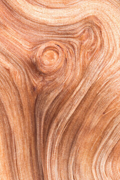 Close-Up of Natural Wooden Texture with Swirling Patterns