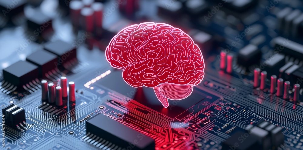 Poster using neural circuits and electronic cyber brains in quantum computing systems, biotechnology innova